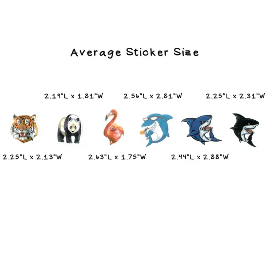 Wrapables Waterproof Vinyl Stickers for Water Bottles, Laptop, Phones, Skateboards, Decals for Teens, 100pcs Majestic Creatures {5}