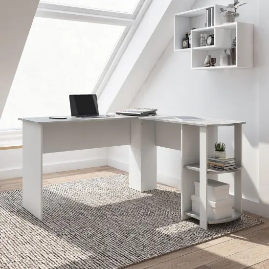 Techni Office Solutions 53.5" Gray Durable L-Shaped Computer Desk {6}