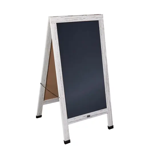 HBCY Creations A-Frame Chalkboard / Sidewalk Chalkboard Sign with Eraser / Large Sturdy Sandwich Board / A Frame Restaurant Message Board {1}