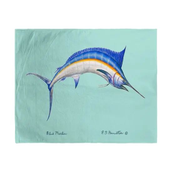 Betsy Drake Blue Marlin Beach Towel Multicolor {1}