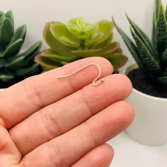 100 or 500 Pieces: Silver Plated Shepherd Fish Hook Earring Wires {3}