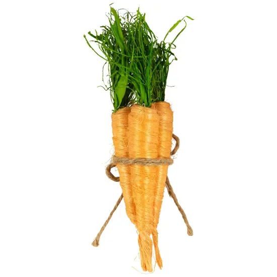 Northlight Straw Carrot Easter Decorations - 9"- Orange and Green - Set of 3 {5}