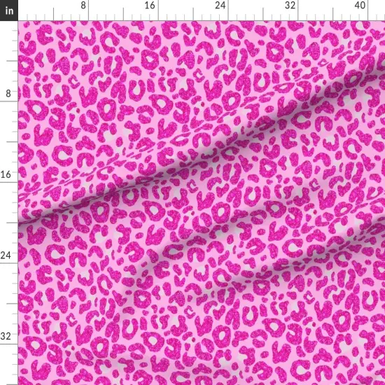 Various Fabrics by the Yard or Fat Quarter Y2K Maximalist Cheetah Animal Print Leopard Whimsical Hot Pink Custom Printed Fabric by Spoonflower {1}