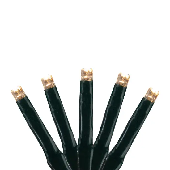 Hofert LED M3 Cluster Wide Angle Mini Christmas Lights - Warm White - 20.5 ft Black Wire - 200ct {1}