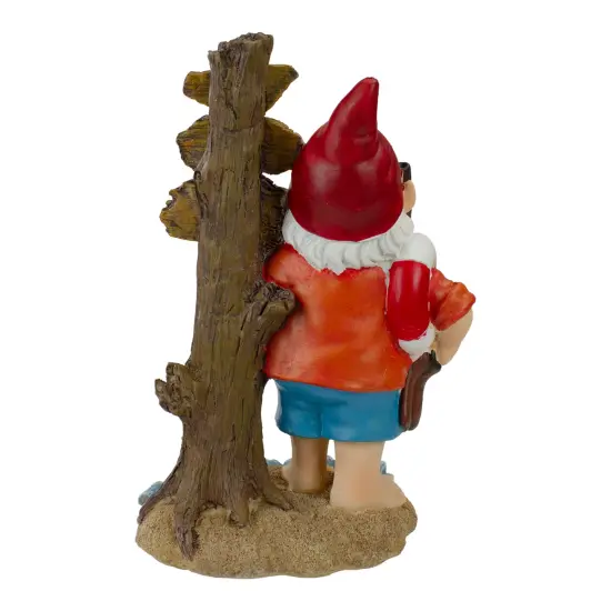 Northlight 10.5" Red and Blue Beach Gnome Outdoor Garden Statue {5}