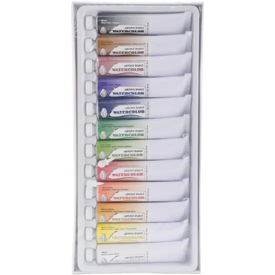 Royal & Langnickel(R) Watercolor Paints 21ml 12/Pkg-Assorted Colors {3}