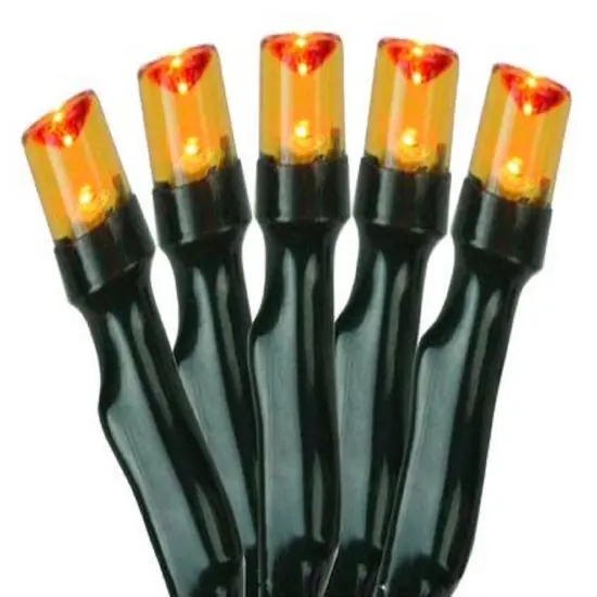 Northlight LED Wide Angle Christmas Lights - Orange - 9.5' Black Wire - 20ct {1}