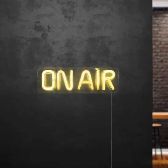 Northlight LED On Air Neon Lighted Wall Sign - 11" Yellow {4}
