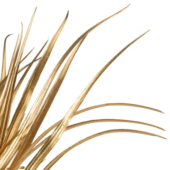 Northlight Glittered Artificial Grass Christmas Spray - 19" - Gold {4}