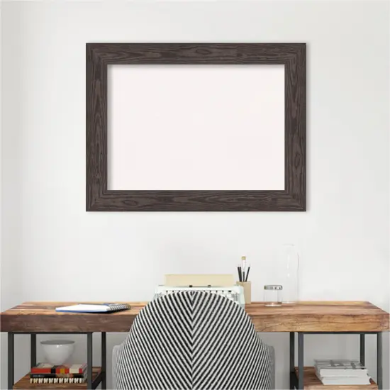 Bridge Wood Framed Corkboard, White Cork Black {5}