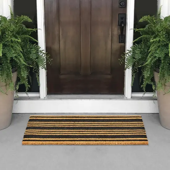 mDesign Welcome Entryway Doormat with Natural Fibers {2}
