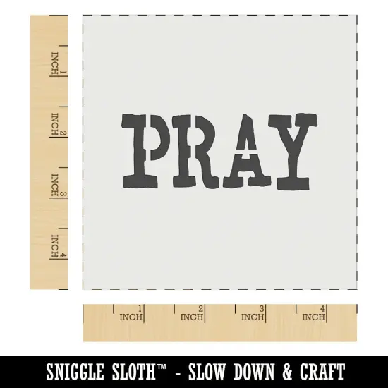 Pray Fun Text Wall Cookie DIY Craft Reusable Stencil {6}