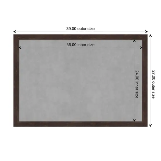 Fresco Wood Framed Magnetic Board Fresco Dark Walnut {1}