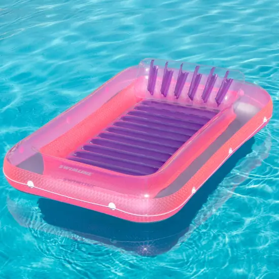 Swim Central Inflatable Tub Pool Swimming Pool Raft Lounger - 71" - Pink and Purple {4}