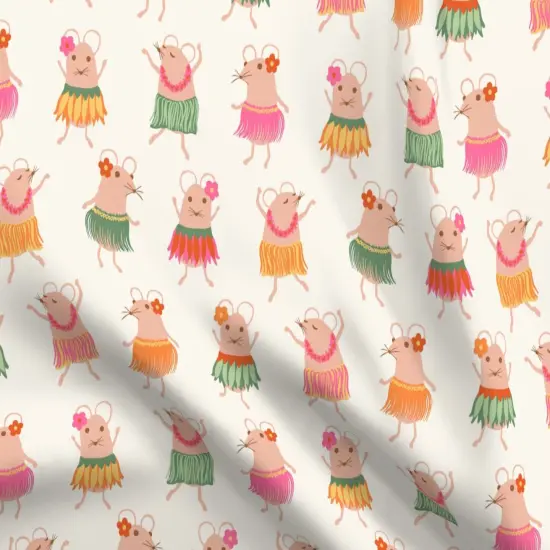 Various Fabrics by the Yard or Fat Quarter Dancing Mice Tropical Summer Whimsical Cute Vacation Island Custom Printed Fabric by Spoonflower {5}