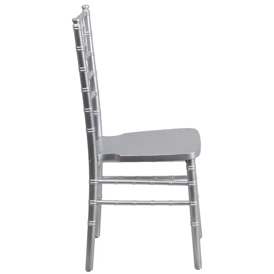 Emma and Oliver Wedding & Event Wood Chiavari Dining Chair Silver {5}