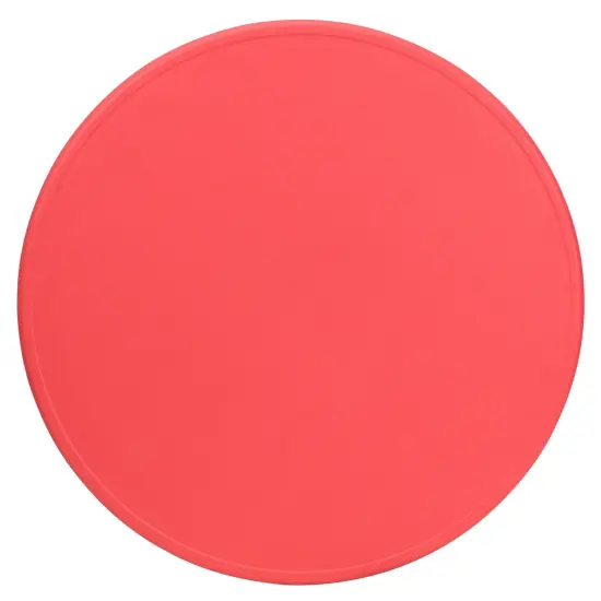 Emma and Oliver 45" Round Plastic Height Adjustable Activity Table Red {2}