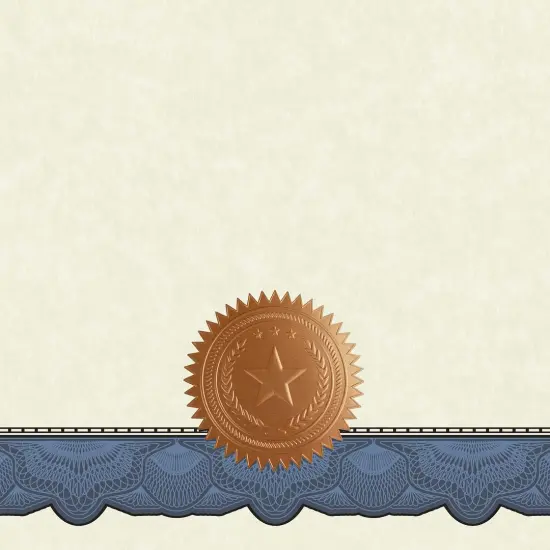 Great Papers! Cambridge Certificates with Copper Seal, Blue Border, 8.5" x 11", Printer Compatible, 10 Count {2}