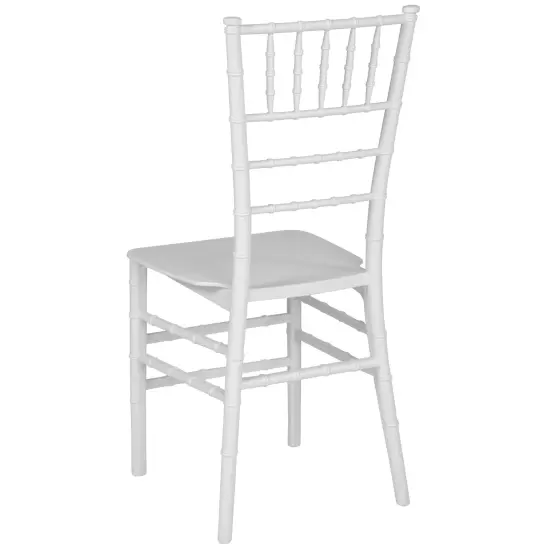 Emma and Oliver Resin Stacking Dining Chiavari Chair White {4}