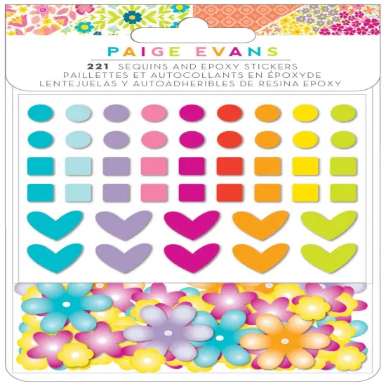 Paige Evans Splendid Stickers - Sequin & Epoxy, 221pcs {2}