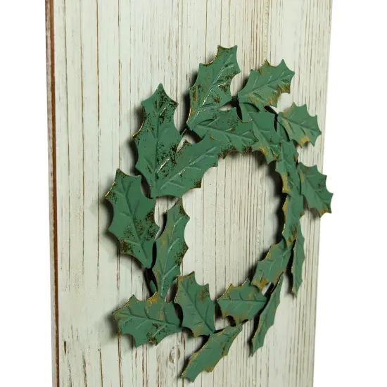 Northlight 47.5" Red Buffalo Plaid Wooden Noel Christmas Porch Board Sign Decoration White {5}