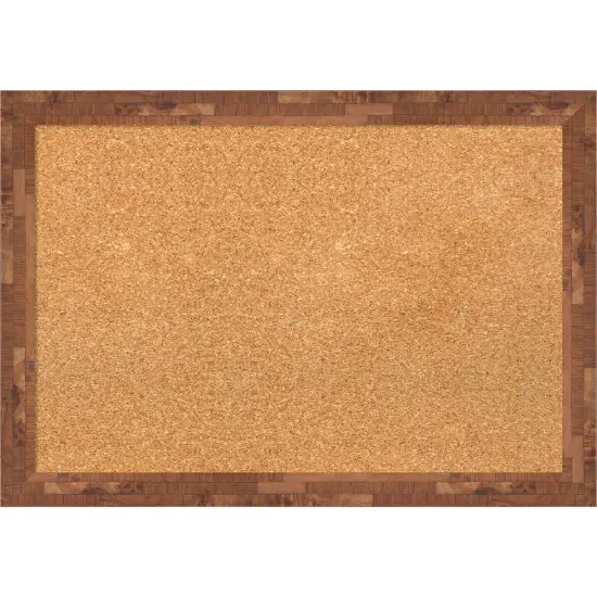Fresco Wood Framed Corkboard, Natural Cork Fresco Light Pecan {7}