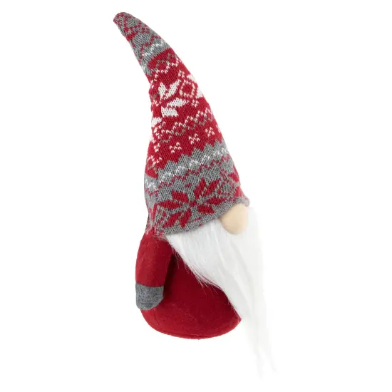 Northlight Standing Gnome with Nordic Hat Christmas Decoration - 12" - Red and Gray {6}
