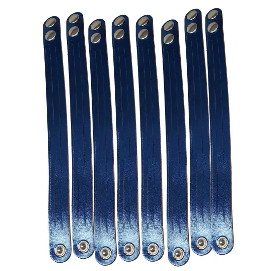 8 Pack Mystery Braid Leather Bracelet, Metallic Leather DIY Tricky Braid Bracelets Powder Blue {1}