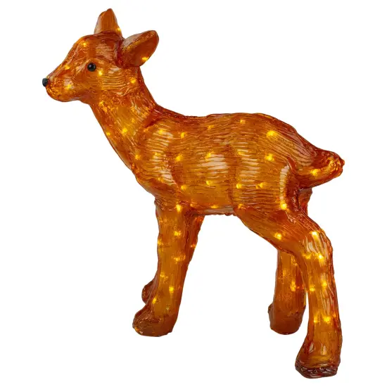 Northlight LED Lighted Commercial Grade Acrylic Reindeer Christmas Display Decoration - 23" - Warm White Lights Brown {5}