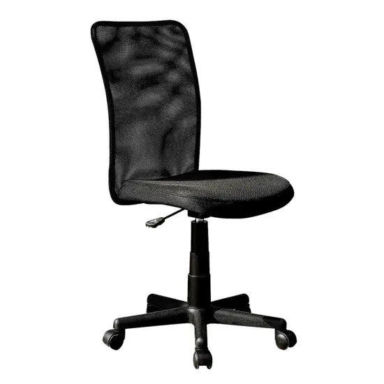 Techni Office Solutions 34.5" Solid Black Contemporary Polyester Mesh Task Office Chair {1}