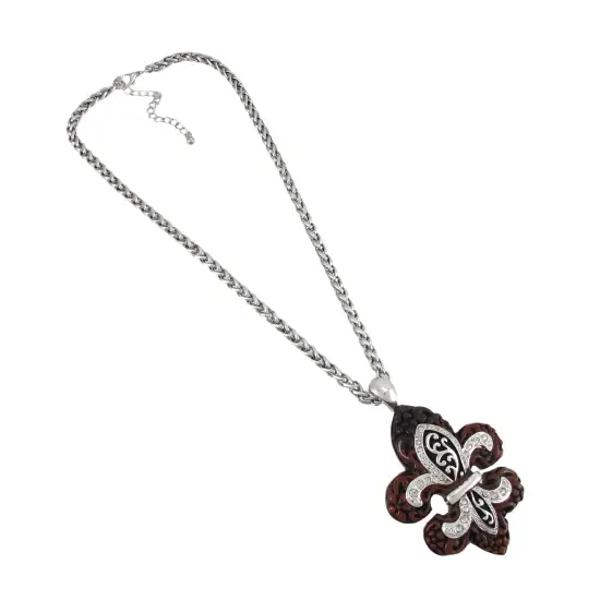 Fleur de Lis Necklace and Dangling Earrings Set {6}