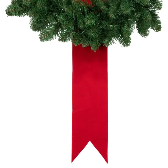 Northlight Set of 3 Wreaths on Red Ribbon Hanging Christmas Decoration, 6.5' Green {4}