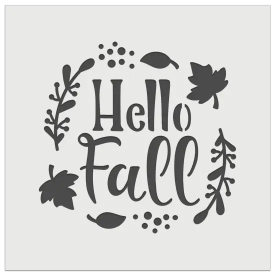 Hello Fall Leaves Wall Cookie DIY Craft Reusable Stencil {2}