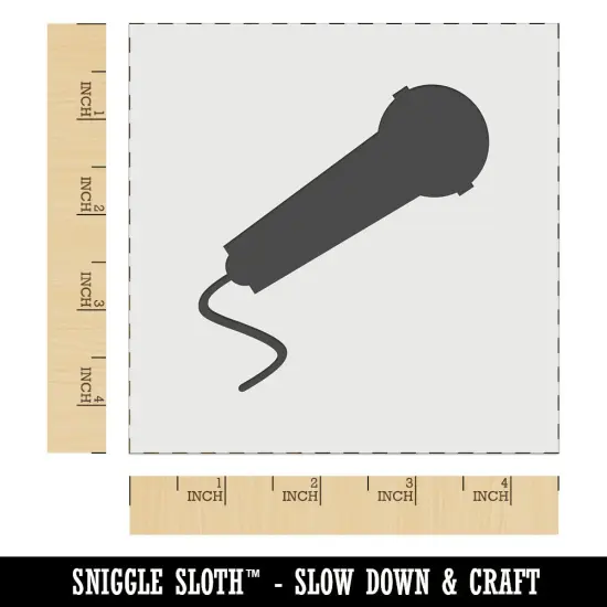 Microphone Solid Wall Cookie DIY Craft Reusable Stencil {6}