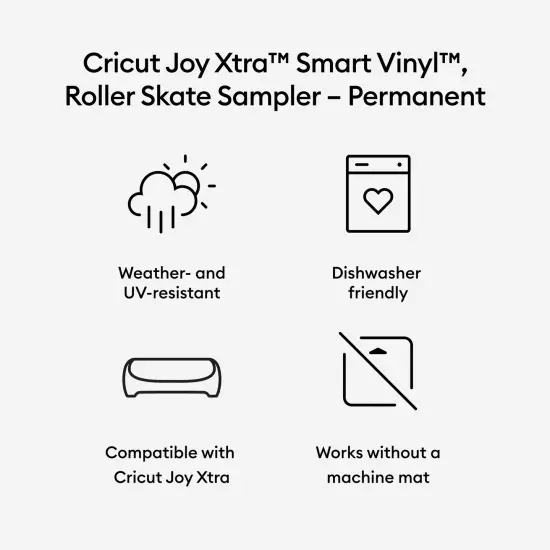 Cricut Joy Xtra Permanent Smart Vinyl Sampler- Roller Skate {4}