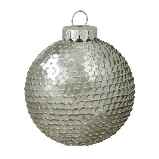Northlight Sequin Christmas Ball Ornaments - 2.75" (70mm) - Silver - 4ct {3}