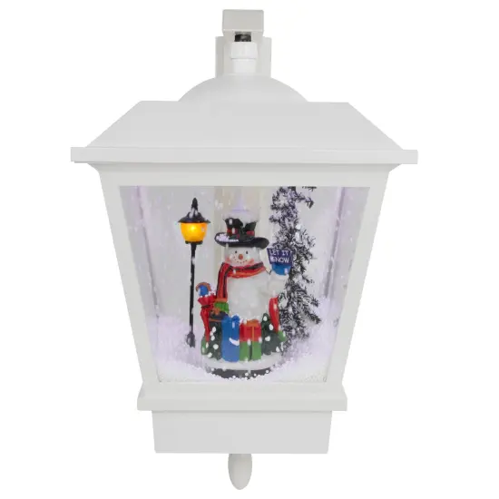 Northlight LED Lighted Musical Snowman Christmas Street Lamp Decoration - 17.75" White {4}