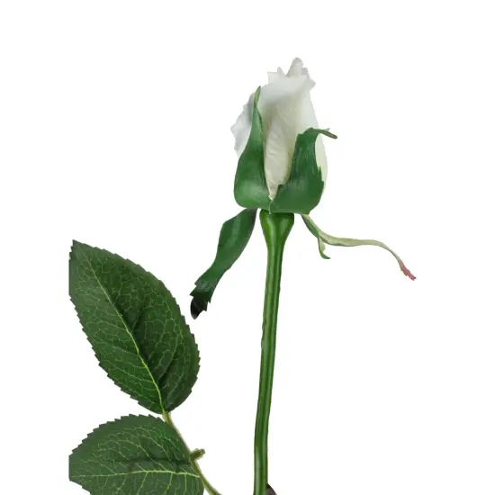 Allstate Single Long Stem Rose Bud Artificial Floral Spray - 23" - Cream Ivory {3}