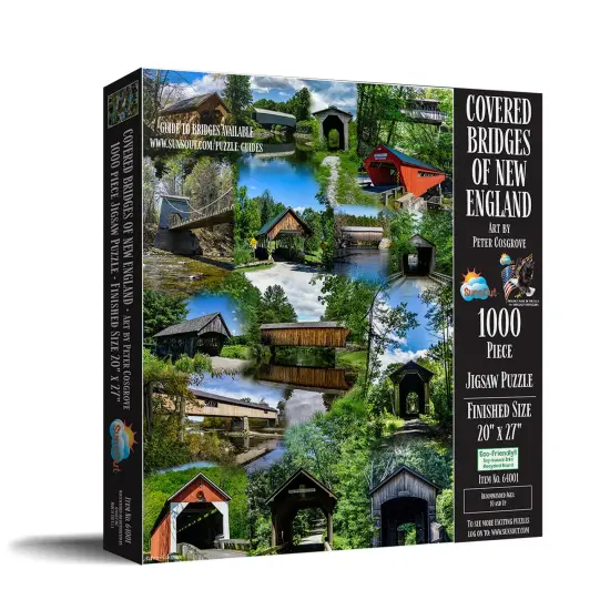 Sunsout Covered Bridges of New England 1000 pc Jigsaw Puzzle 64001 {3}
