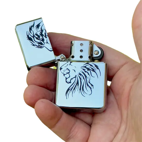 Lighter - Lion CHROME {5}