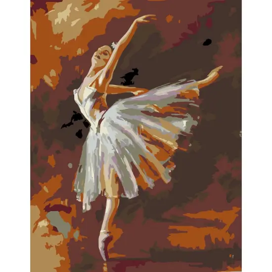 Artwille DIY Paint by Numbers for Adults and Kids - The dancer bends {1}