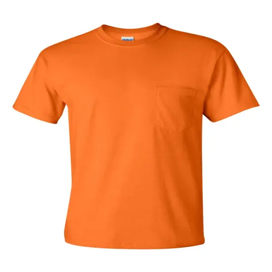 Gildan&reg; Ultra Cotton Crewneck Short Sleeve Pocket Tee - 2300 Safety orange {1}
