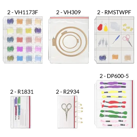 StoreSMART - Embroidery / Cross Stitch Storage Variety Pack - 12 Pieces {1}