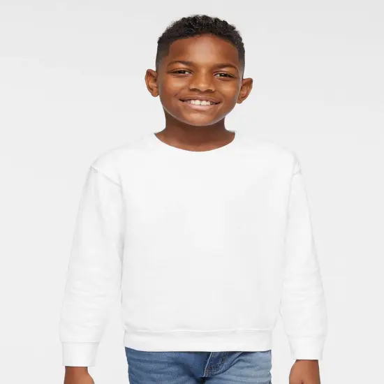 Rabbit Skins&reg; Toddler Fleece Crew Neck Long Sleeve Sweatshirt - 3317 White {1}