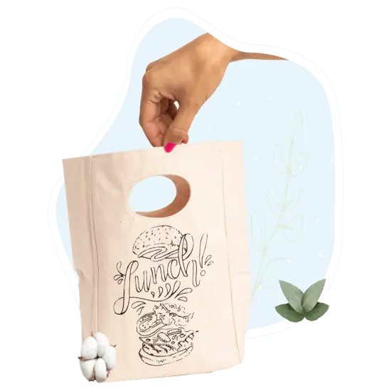 Canvas Lunch Tote Bag {6}