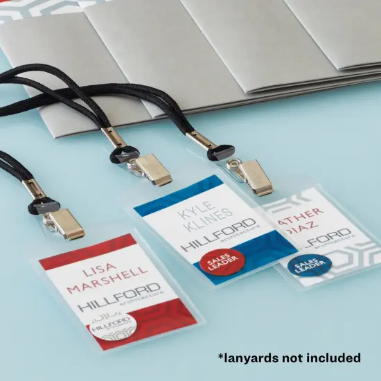 Avery Heavy Duty Badge Holders, 4" x 3", 25 Vertical ID Badge Holders (74472) {5}