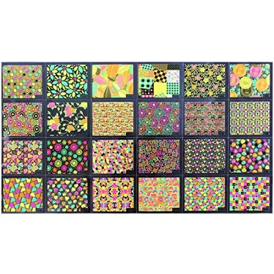Wrapables 24 Sheets Neon Party Nail Sticker Sheets Nail Art Sheets {3}