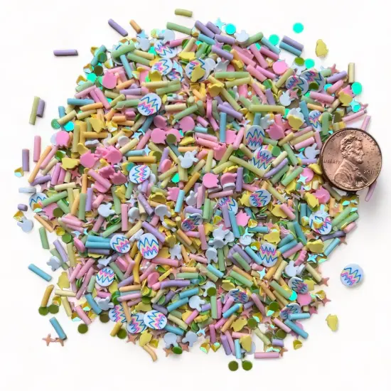 Buttons Galore Sprinkletz DIY Craft Embellishment Polymer Clay Pieces For Slime & Crafts 36 Grams - 3 Packs of Easter Cheer {3}