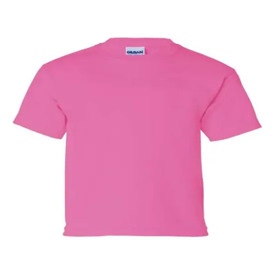 Gildan&reg; Ultra Cotton Youth Crewneck Short Sleeve T-Shirt Safety pink {1}