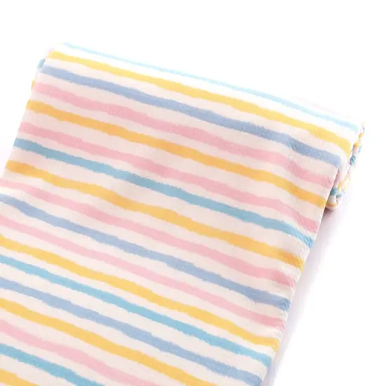 Pastel Brush Stroke Stripes Bullet Fabric 1 yard {2}